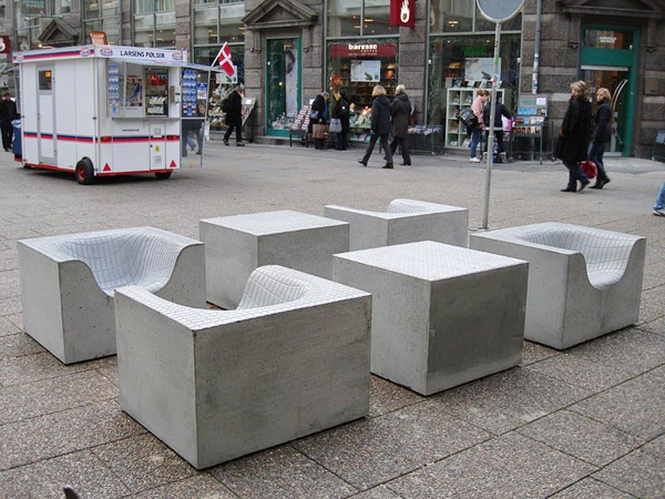 уличная мебель из бетона