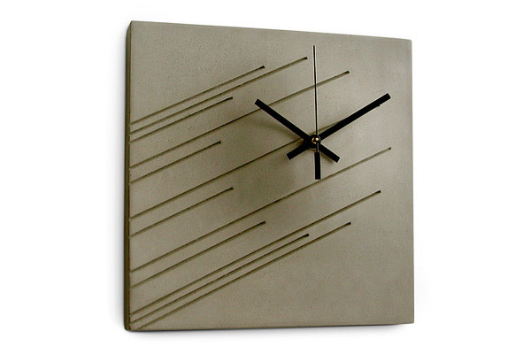 аксессуары из бетона, бетонные часы