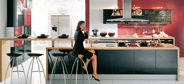 Интерьер и дизайн кухни, барная стойка в интерьере кухни